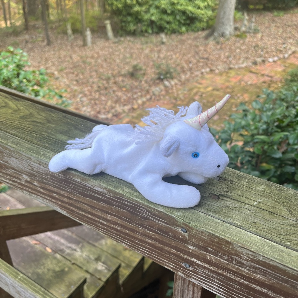 Retired 1993 Ty Beanie Babies Mystic Plush Unicorn Mystic